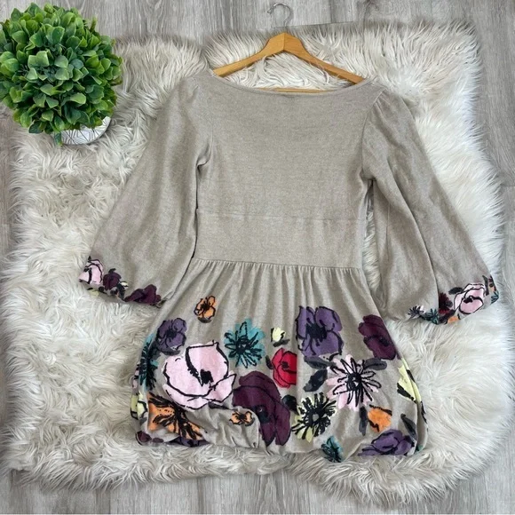 Missoni Y2K Flower Bubble Hem Wool Blend Dress - Picture 9 of 11